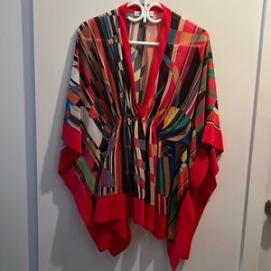 NWOT Rhinascimiento Small Tunique blouse with geometrical colorful print